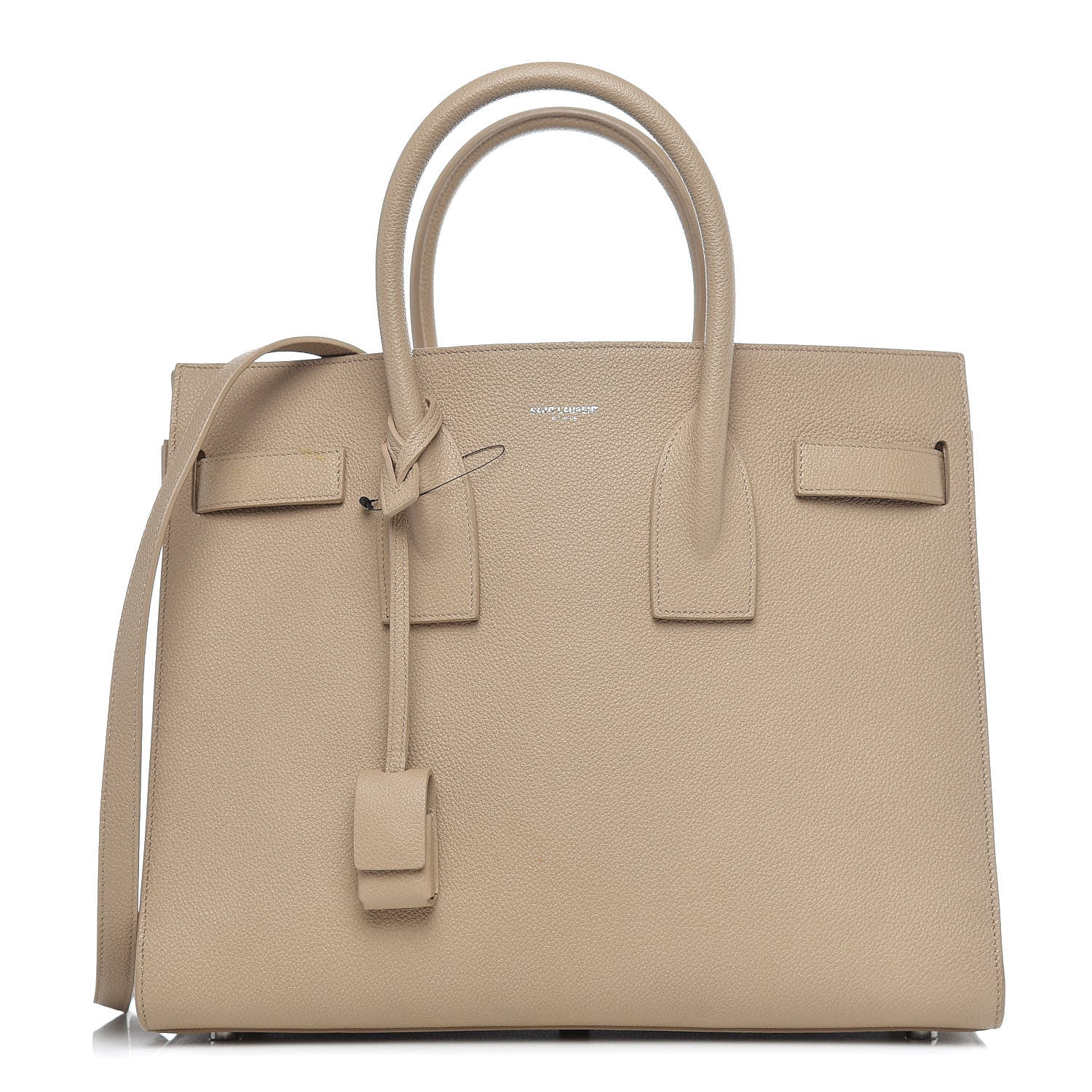 Saint Laurent Grained Calfskin Small Sac De Jour Dark Beige 1 of 10