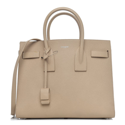 Saint Laurent Grained Calfskin Small Sac De Jour Dark Beige 1 of 10