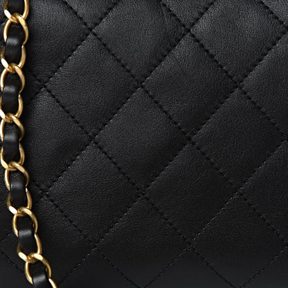 Chanel Calfskin Quilted Enchained Flap Black 10 of 12