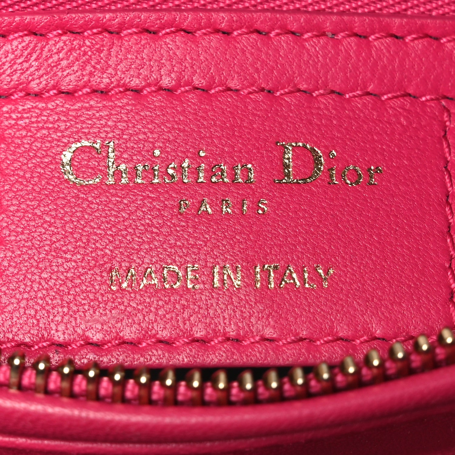 Christian Dior Lambskin Cannage Medium Lady Dior Fuchsia 6 of 13