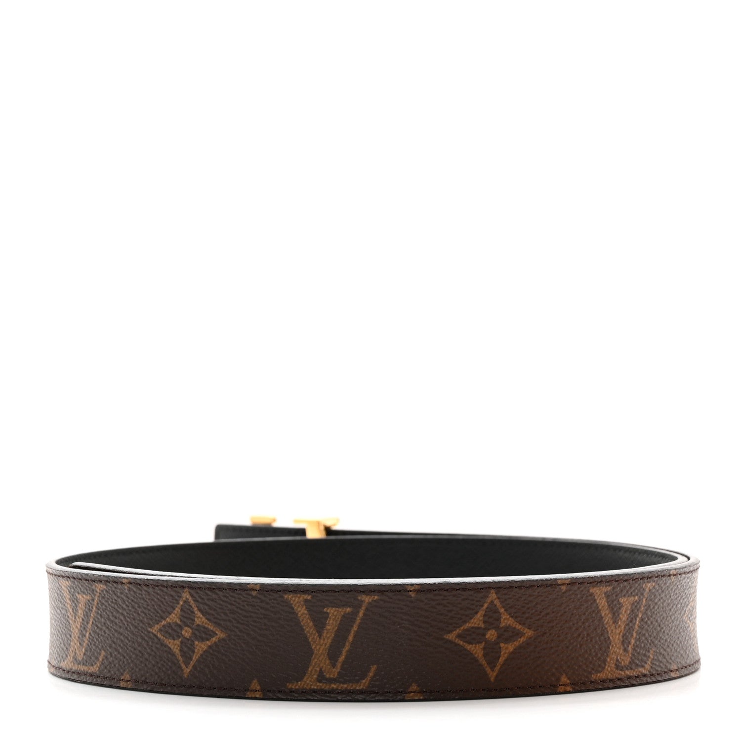 Louis Vuitton Calfskin Monogram 40mm LV Initiales Reversible Belt 85/34 Black 3 of 8