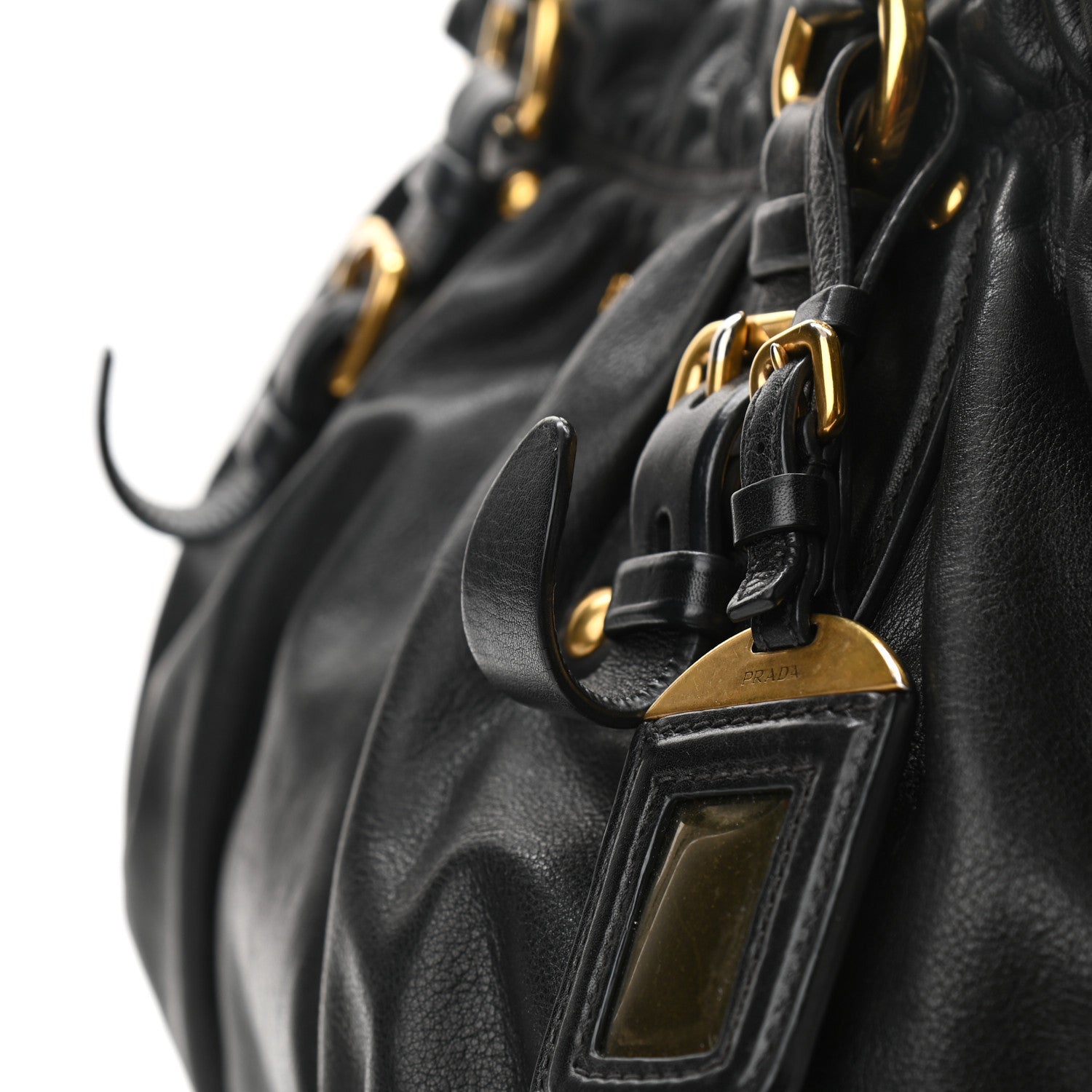 Prada Soft Calf Shopping Bag Black 11 of 13