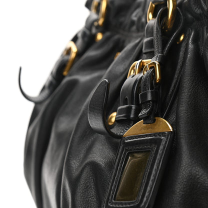 Prada Soft Calf Shopping Bag Black 11 of 13
