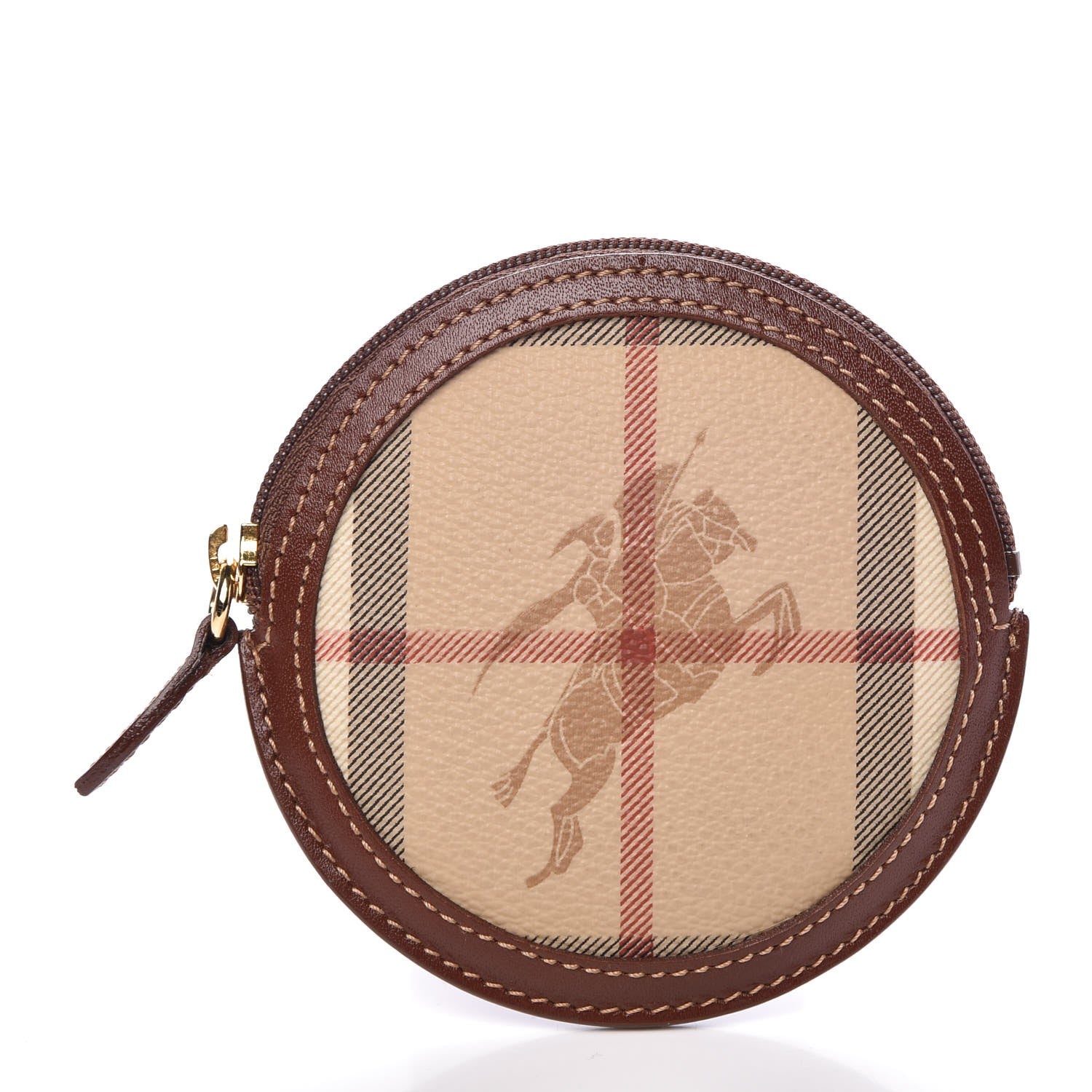 Burberry Haymarket Check Zip Round Coin Purse 1 of 7