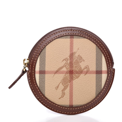 Burberry Haymarket Check Zip Round Coin Purse 1 of 7