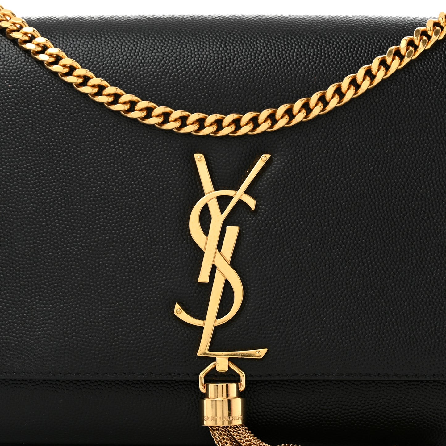 Grain De Poudre Medium Classic Monogram Kate Tassel Satchel Black