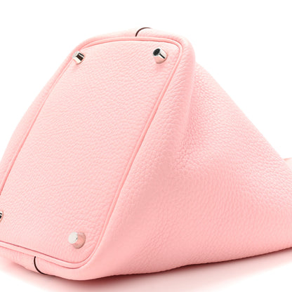 Hermes Taurillon Clemence Picotin Lock 18 PM Rose Sakura 10 of 11