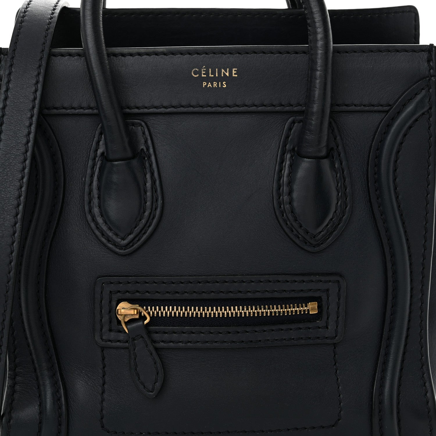 Celine Smooth Calfskin Nano Luggage Ink 7 of 12