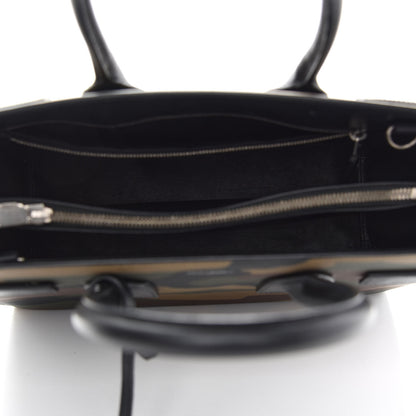 Saint Laurent Calfskin Camouflage Small Sac De Jour Kaki Black 5 of 15