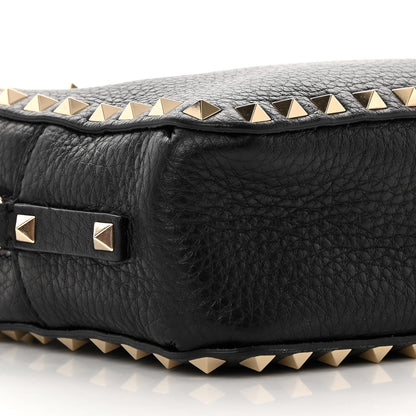 Valentino Garavani Pebbled Calfskin Rockstud Camera Crossbody Bag Black 8 of 10