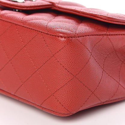 Chanel Caviar Quilted Mini Rectangular Flap Red 9 of 10