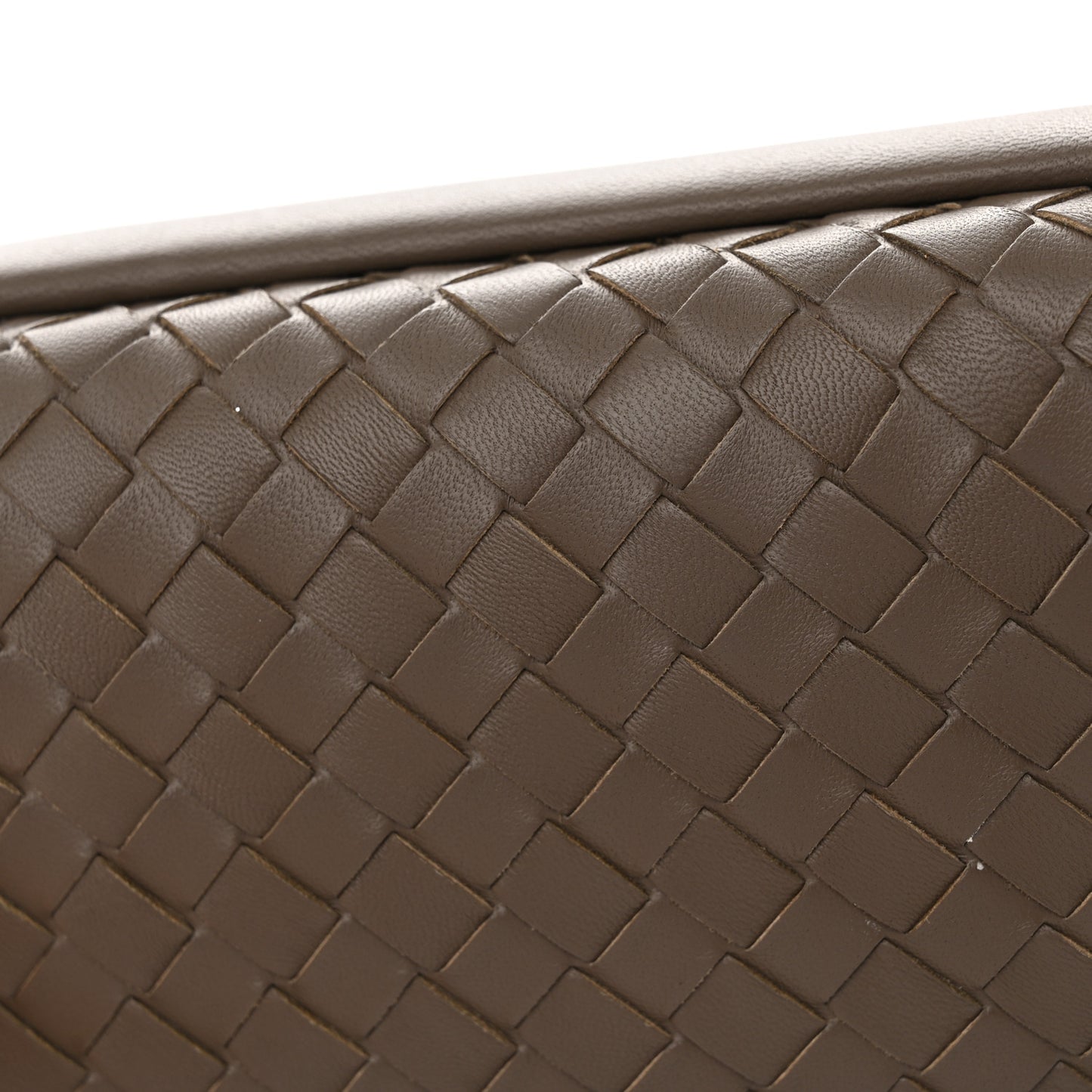 Nappa Intrecciato Chain Knot Clutch Steel