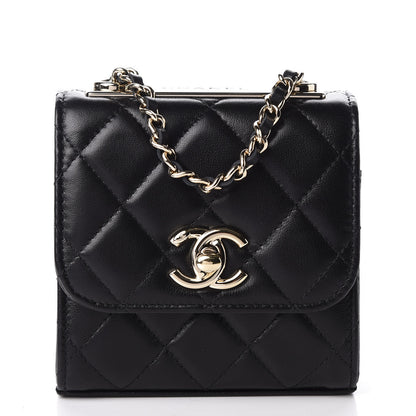 Chanel Lambskin Quilted Mini Trendy CC Chain Wallet Black 1 of 12