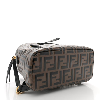 Fendi Vitello Bi-Color FF 1974 Embossed Mini Backpack Maya Black 4 of 10