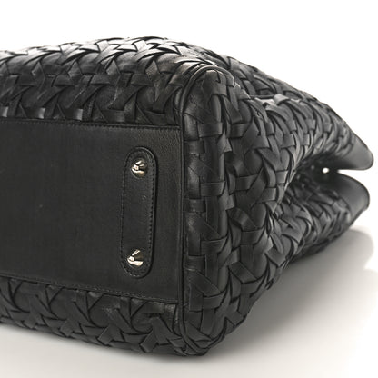 Christian Dior Lambskin Woven Lady Dior Avenue Tote Black 8 of 10