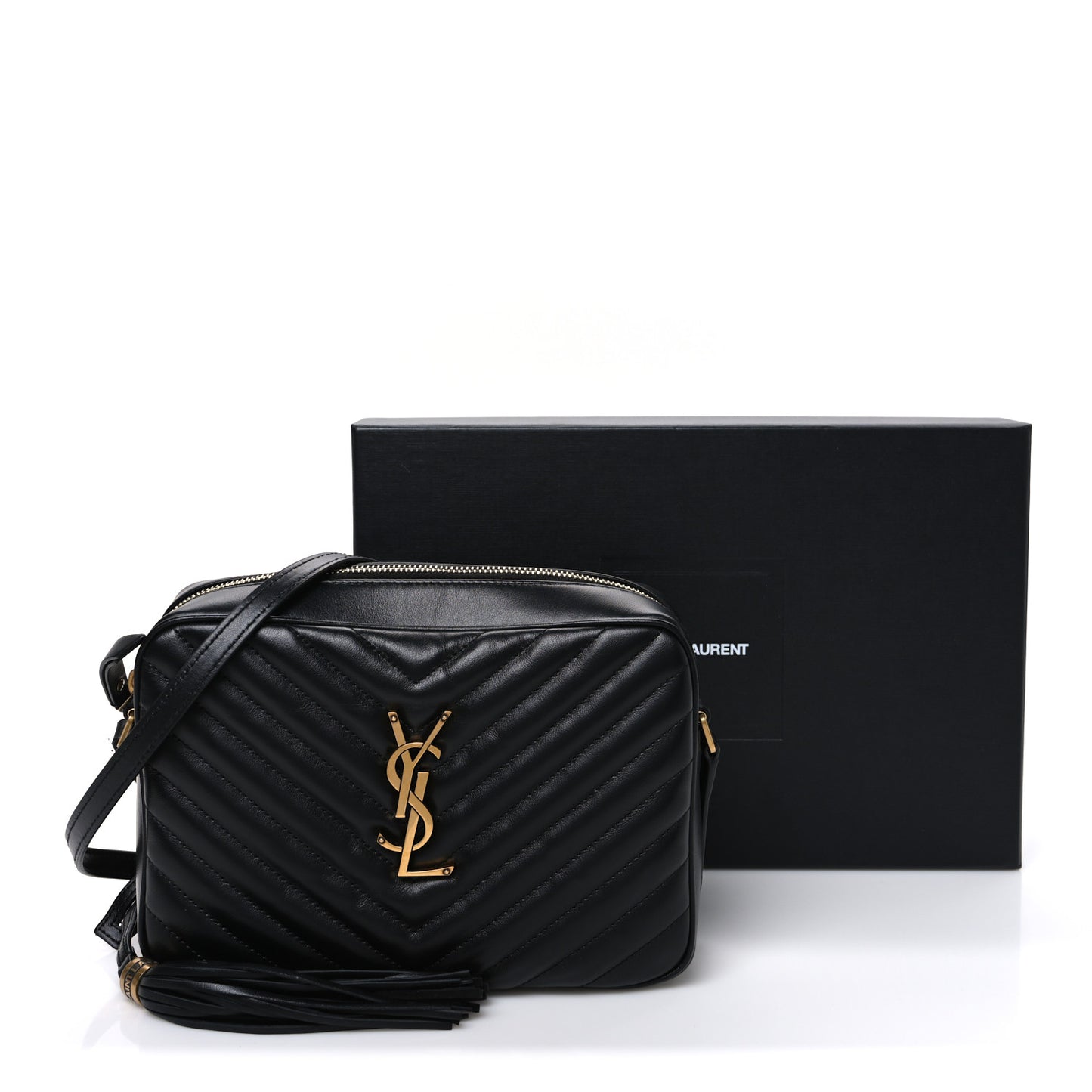 Calfskin Matelasse Monogram Lou Camera Bag Black
