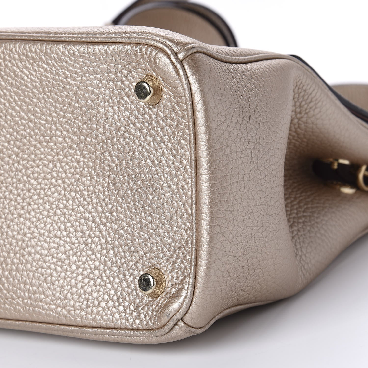 Christian Dior Metallic Bullcalf Small Be Dior Flap Pale Gold 8 of 10