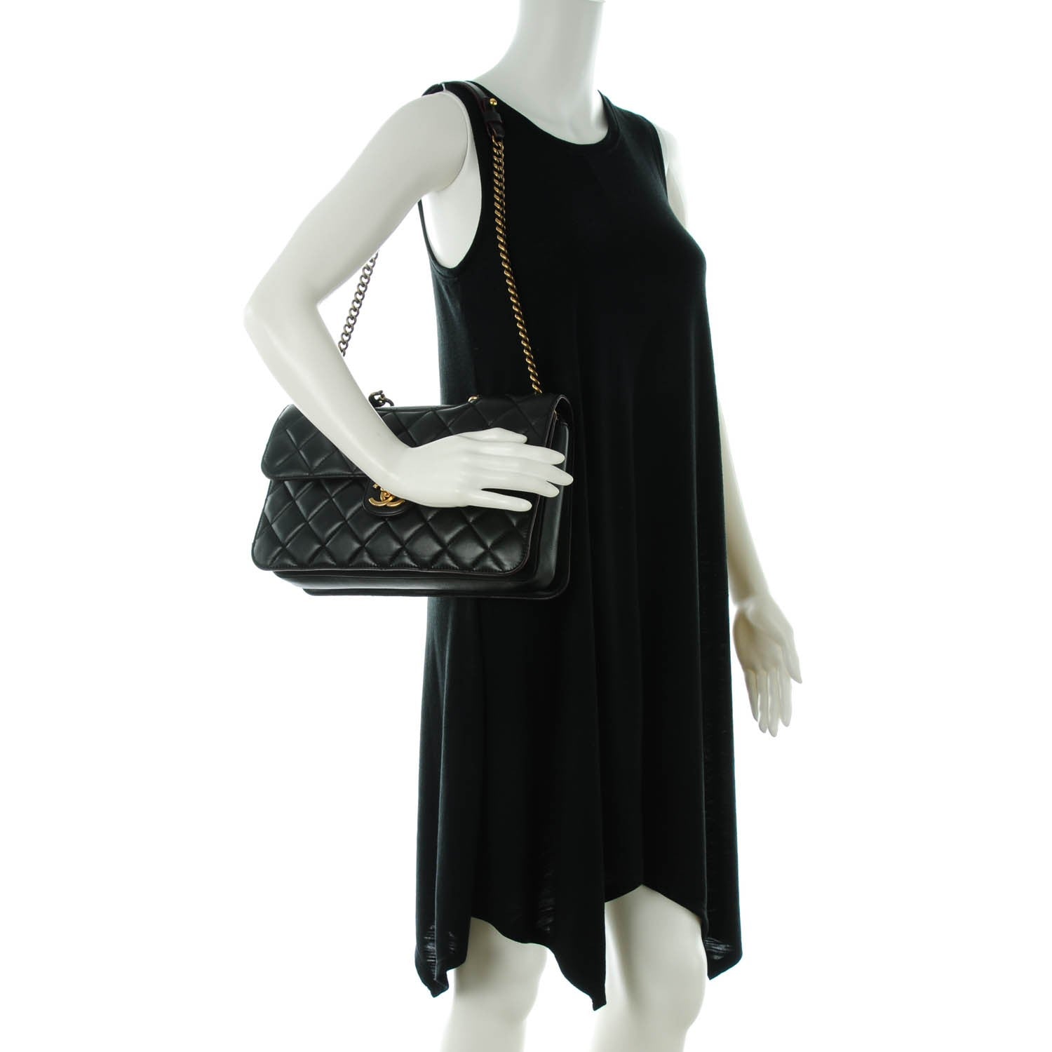 Chanel Calfskin Quilted Large Perfect Edge Flap Black 2 of 8
