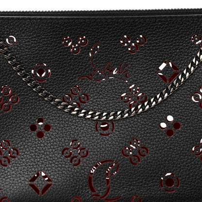 Christian Louboutin Calfskin Loubinthesky Perforated Shoulder Bag Black 6 of 8