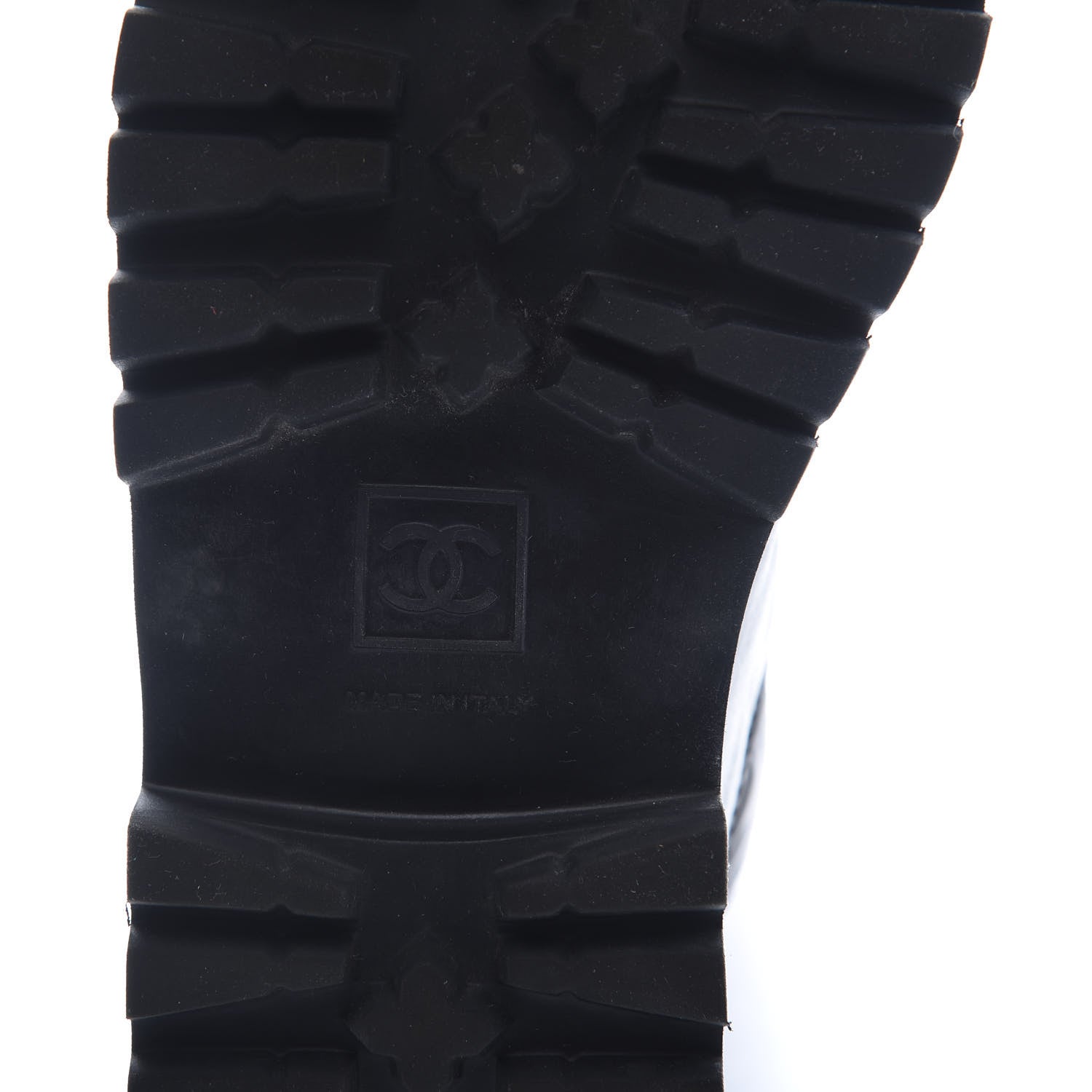 Chanel Calfskin Nylon Quilted Motorcycle Zip Boots 36 Green 8 of 10
