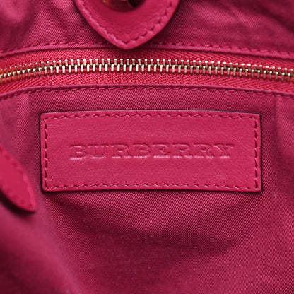 Burberry Calfskin House Check Small Canterbury Tote Raspberry 7 of 16