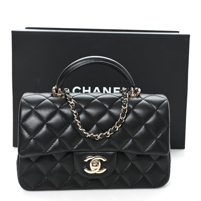 Chanel Caviar Quilted Mini Top Handle Rectangular Flap Black 11 of 11