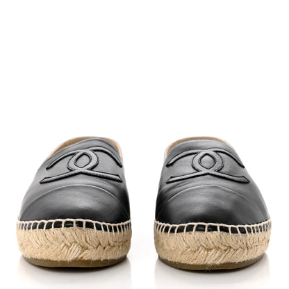 Chanel Lambskin CC Espadrilles 40 Black 9 of 9