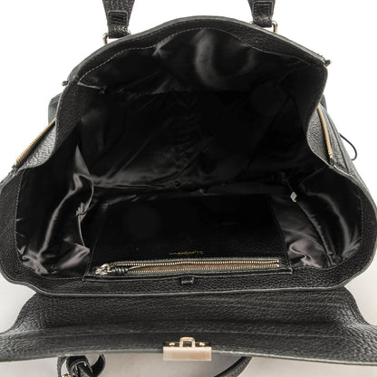 3.1 Phillip Lim 3.1 Textured Calfskin Medium Pashli Satchel Black 5 of 7