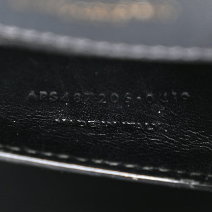Saint Laurent Grain De Poudre Textured Mixed Matelasse Triquilt Medium Monogram Satchel Dark Smog 7 of 10