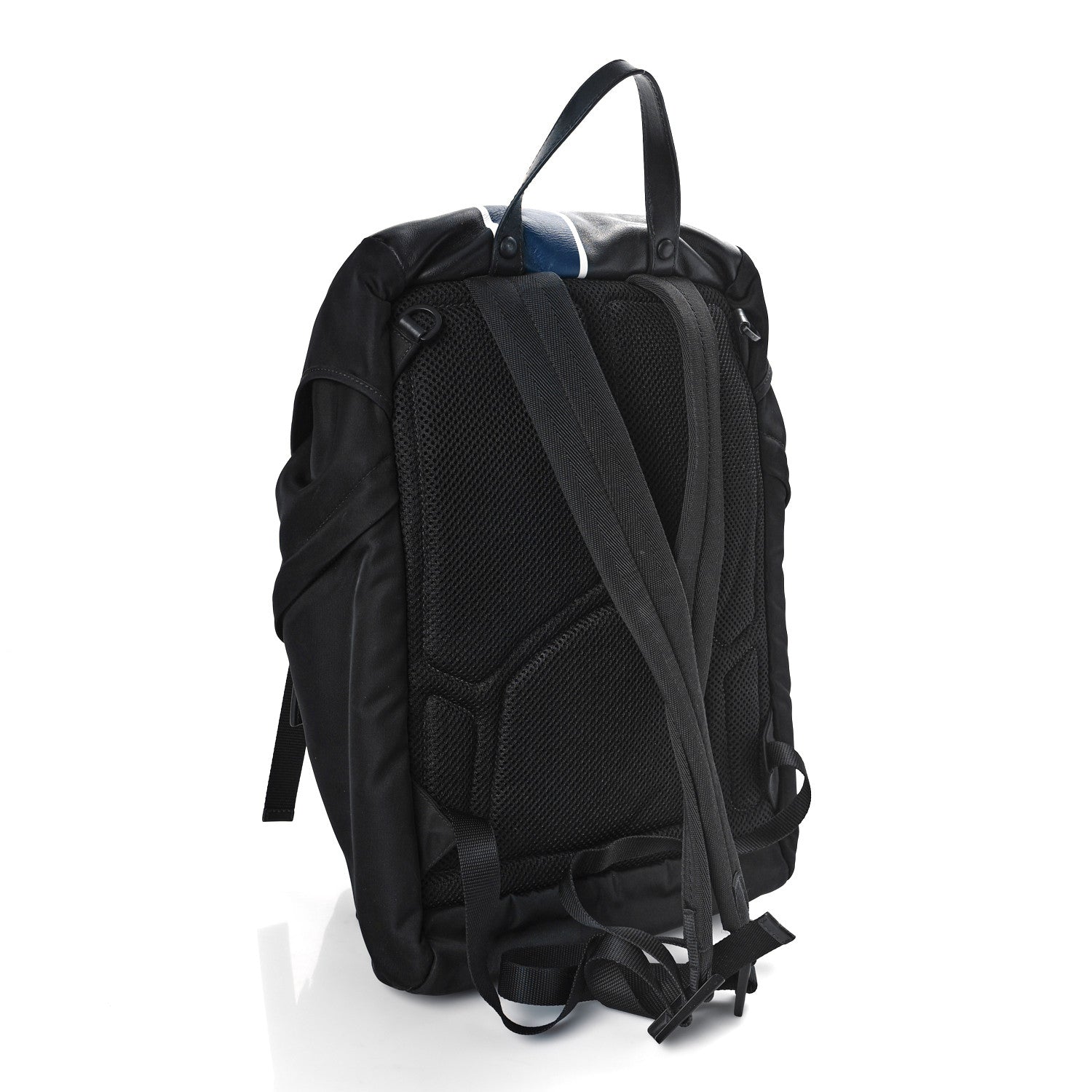 Prada Tessuto Nylon Saffiano Travel Backpack Black 3 of 8