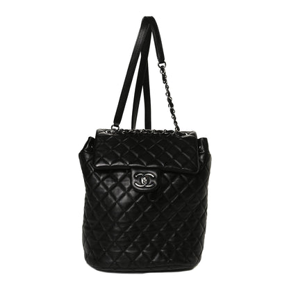 Chanel Calfskin Quilted Small Urban Spirit Backpack Black 1 of 14