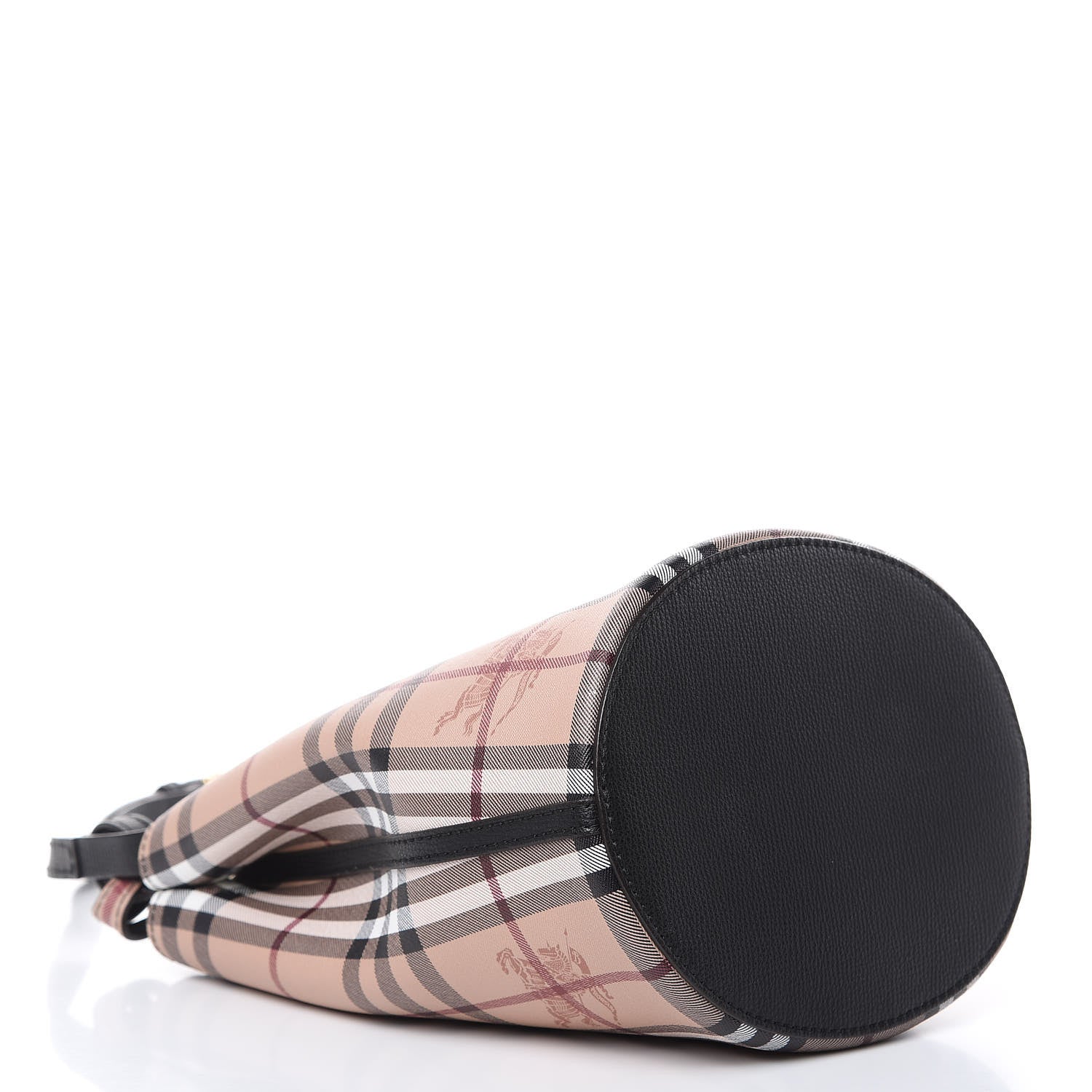 Burberry Haymarket Check Colours Small Lorne Bucket Crossbody Black 4 of 9