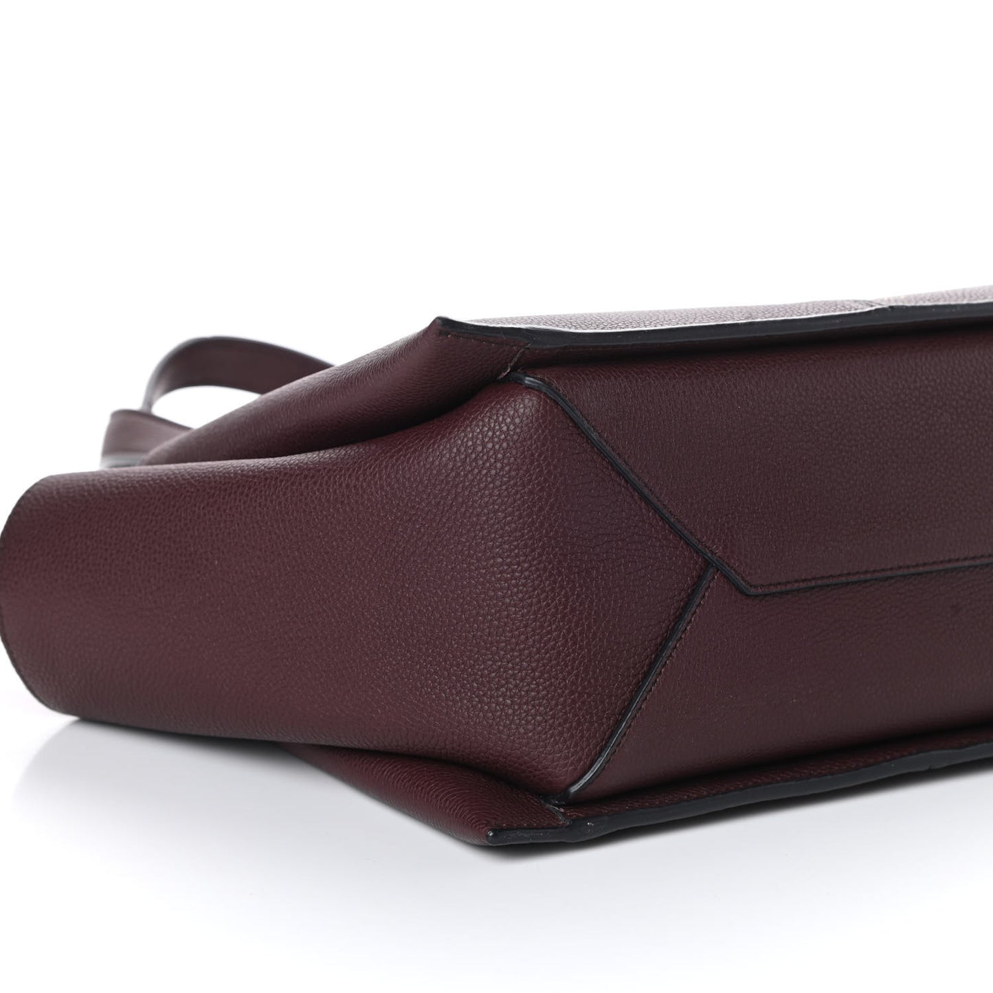 Baby Grained Calfskin Small Tri-Fold Bag Burgundy
