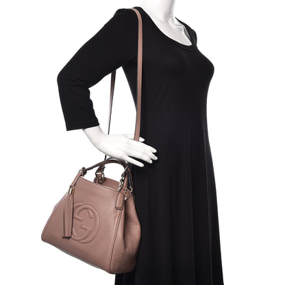 Gucci Pebbled Calfskin Small Soho Shoulder Bag Light Pink 2 of 11