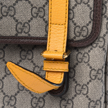 Gucci Soft GG Supreme Monogram Neo Vintage Double Buckle Backpack Beige New Acero Crop 21 of 30
