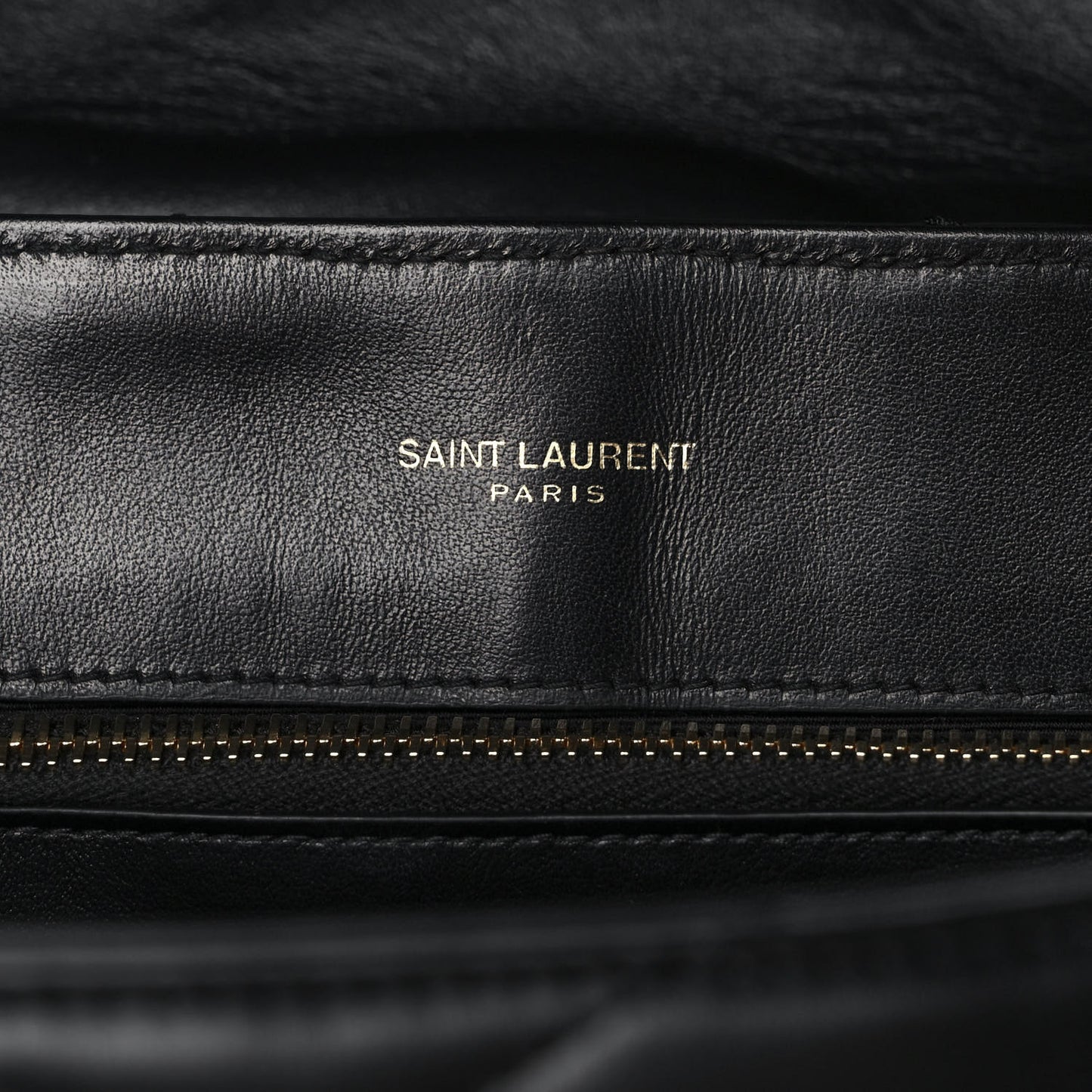 Calfskin Y Quilted Monogram Large Loulou Chain Satchel Black