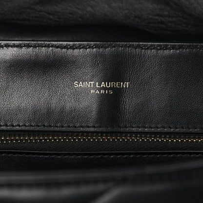 Saint Laurent Calfskin Y Quilted Monogram Large Loulou Chain Satchel Black 6 of 12