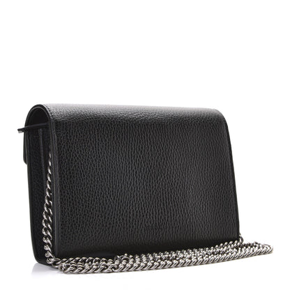 Gucci Calfskin Mini Dionysus Chain Wallet Black 3 of 9