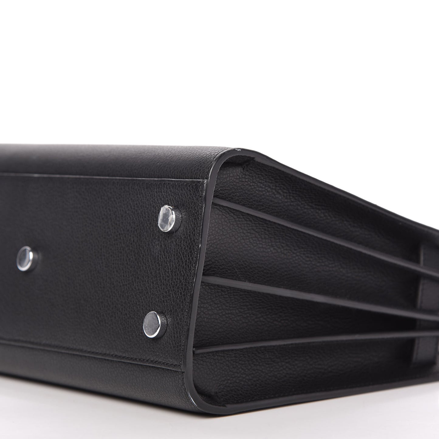 Grained Calfskin Baby Sac De Jour Black