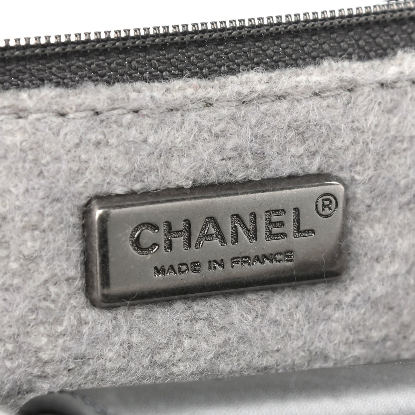 Felt Embroidered Small Crest Austrian Satchel Light Grey