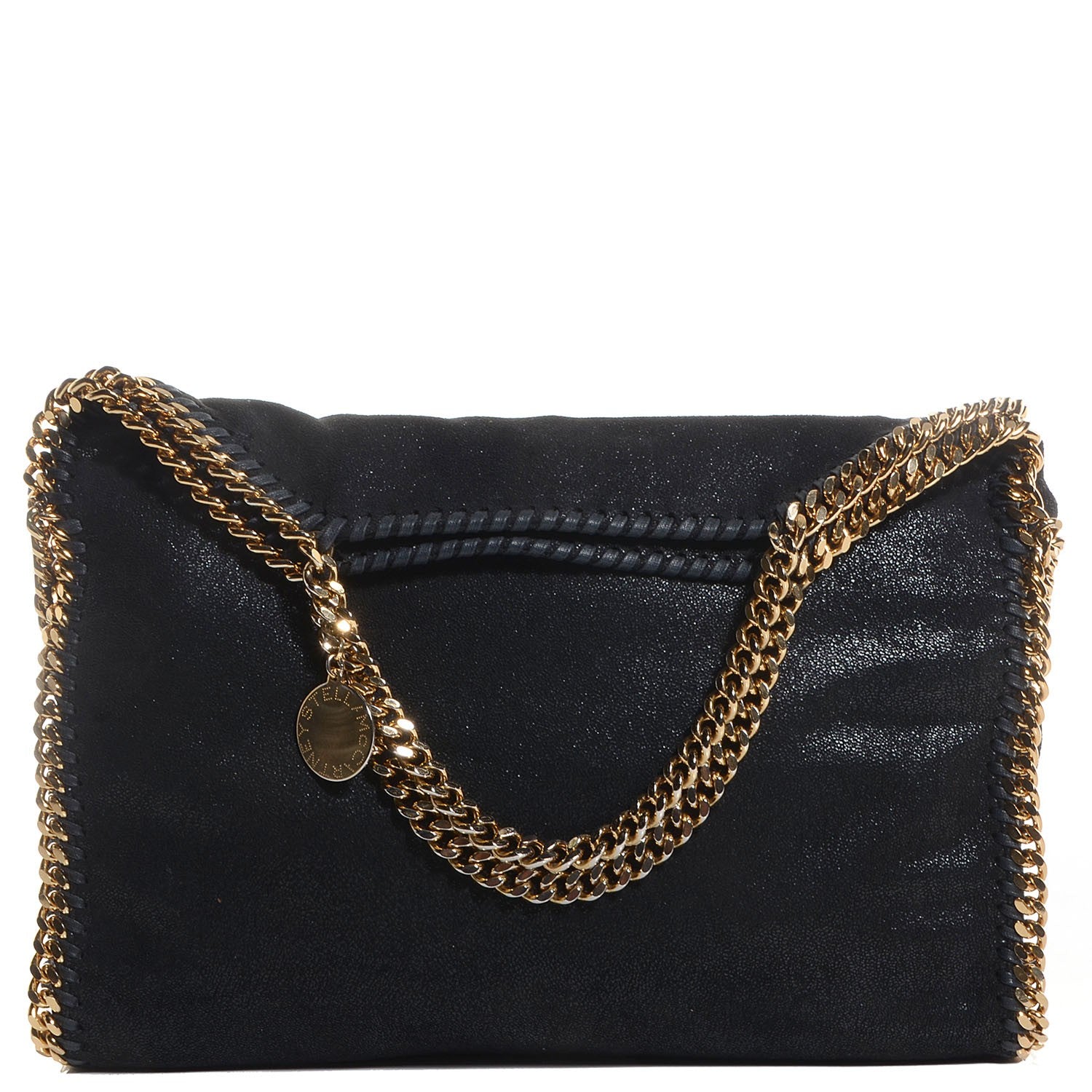 Stella McCartney Shaggy Deer Small Falabella Fold Over Tote Black 1 of 9