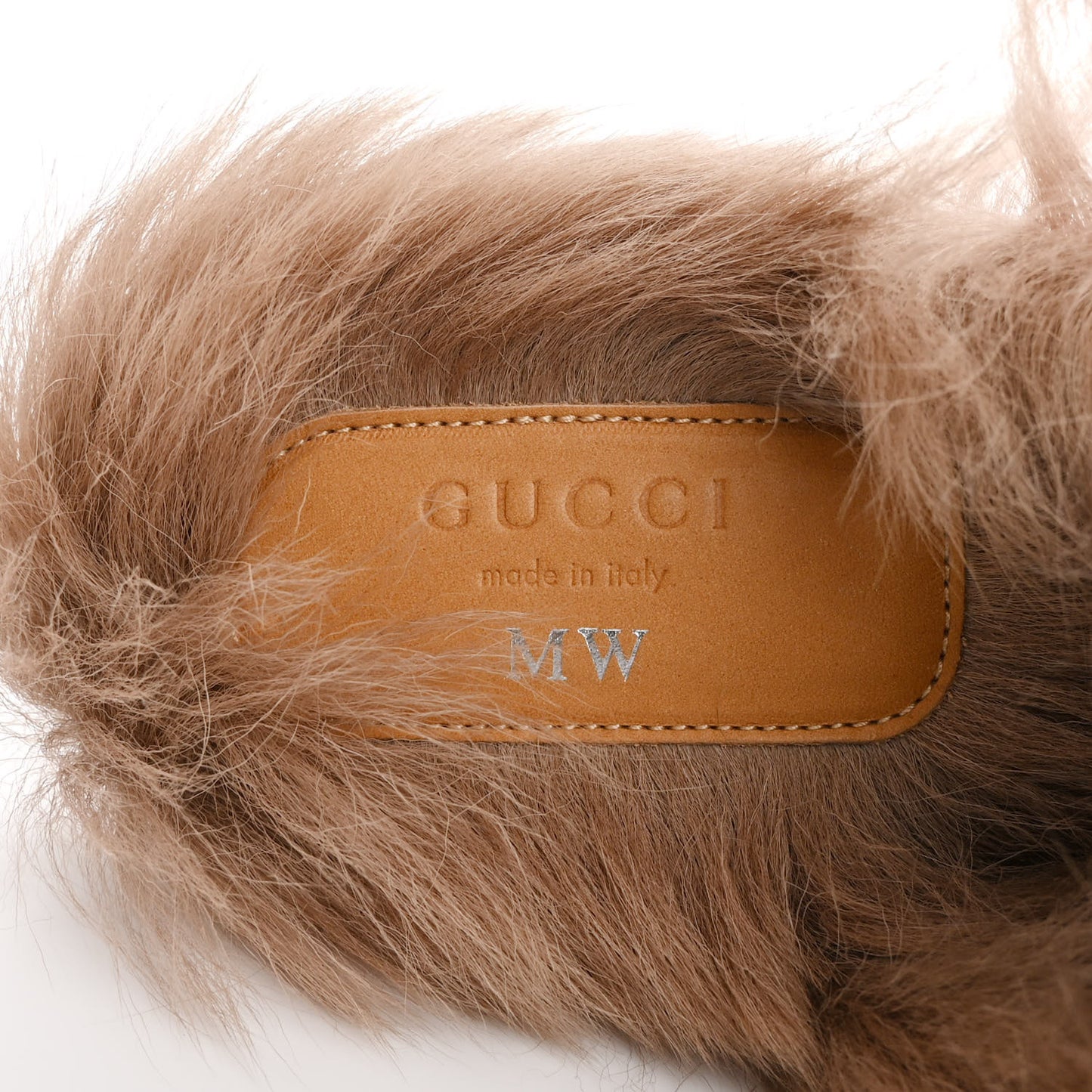 Metallic Nappa Fur Womens Princetown Slippers 38 Fuxia