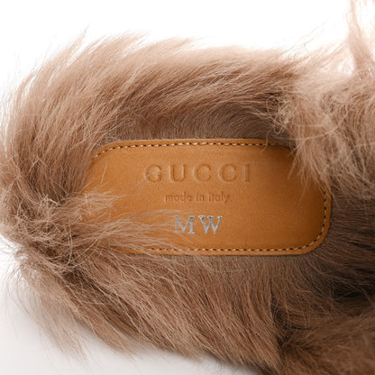 Gucci Metallic Nappa Fur Womens Princetown Slippers 38 Fuxia 7 of 8