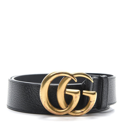 Gucci Textured Calfskin Double G 40mm Belt 95 38 Black 1 of 5