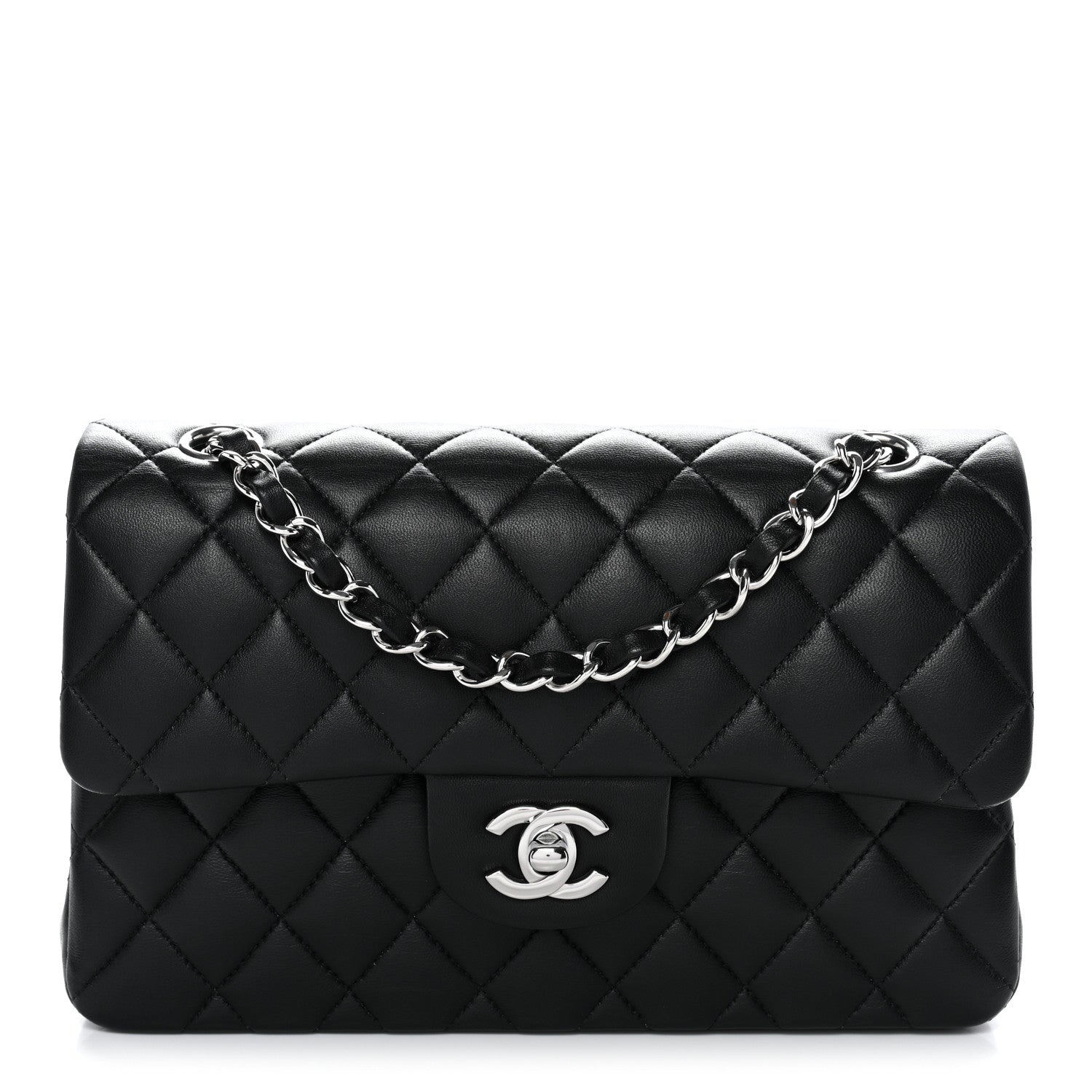 Chanel Lambskin Quilted Small Double Flap Black 1 of 12