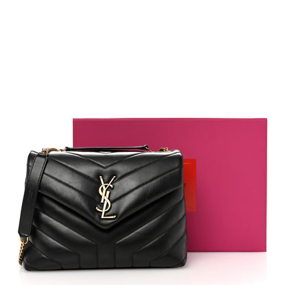 Saint Laurent Calfskin Y Quilted Monogram Small Loulou Chain Satchel Black 12 of 12