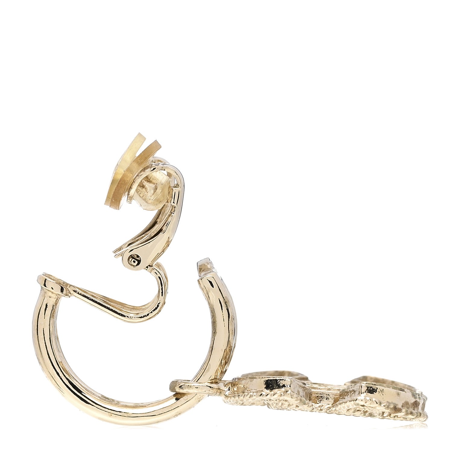 Chanel CC Dangle Clip On Earring Gold 3 of 4