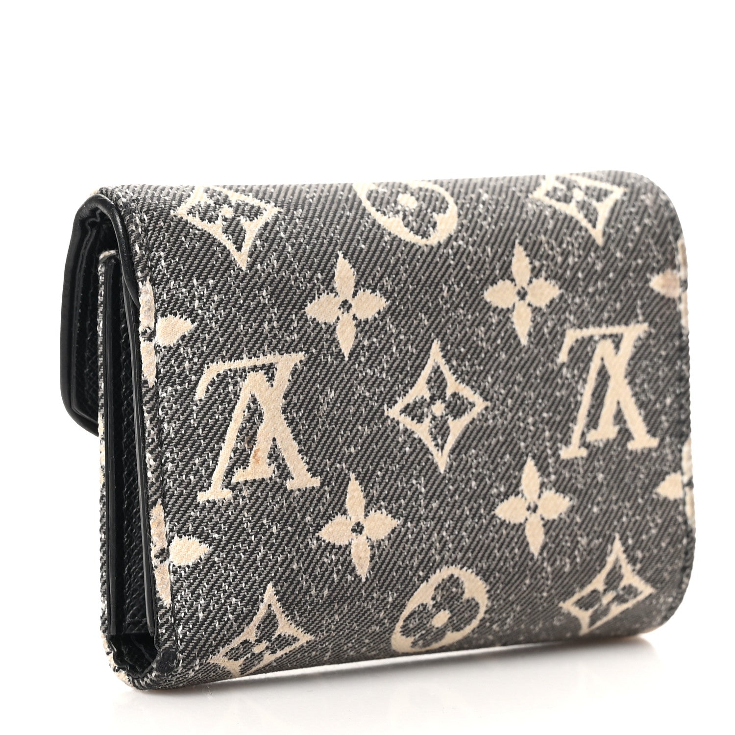 Louis Vuitton Denim Monogram Jacquard Victorine Wallet Grey 3 of 9