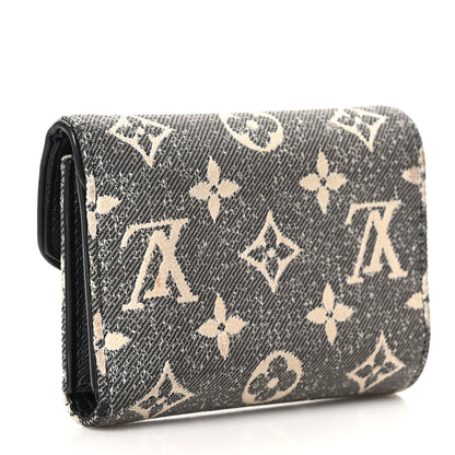 Louis Vuitton Denim Monogram Jacquard Victorine Wallet Grey 3 of 9