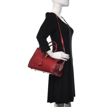 Saint Laurent Calfskin Small Classic Y Cabas Rouge Orient 2 of 19